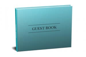 teal guest book airbnb