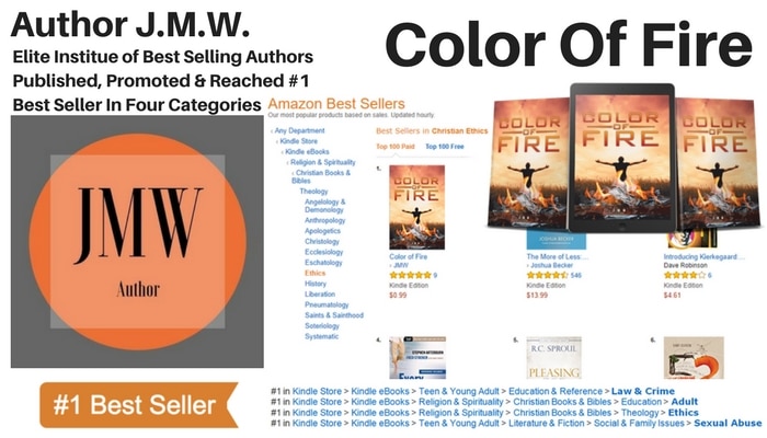 Author JMW Hits #1 With New Thriller “Color Of Fire”