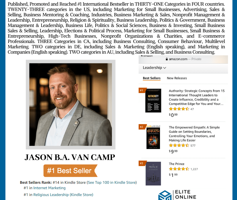 Author Jason B.A. Van Camp Achieves Wall Street Journal Bestselling Author