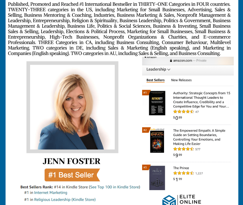 Author Jenn Foster Achieves Wall Street Journal Bestselling Author