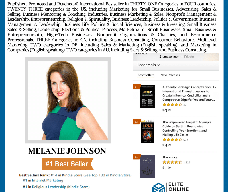 Author Melanie Johnson Achieves Wall Street Journal Bestselling Author